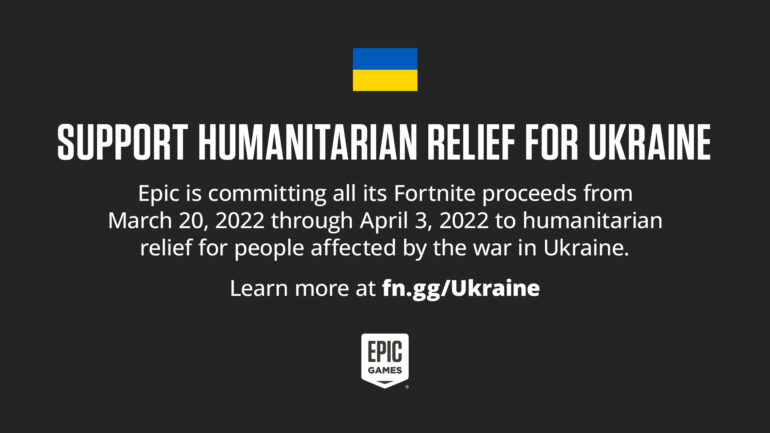 epic games supports ukraine
